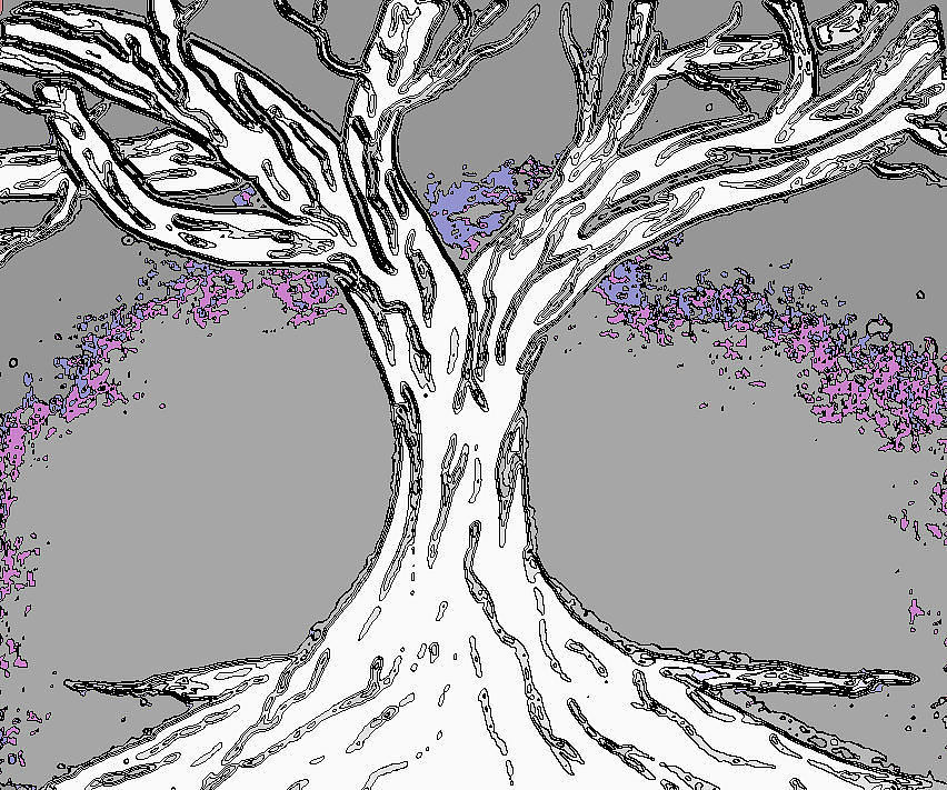 # 28 As Purple Rainbow Tree Painting