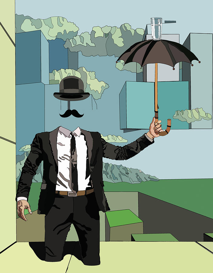 An invisible man with an umbrella '' Digital Art by Avka Akva - Pixels