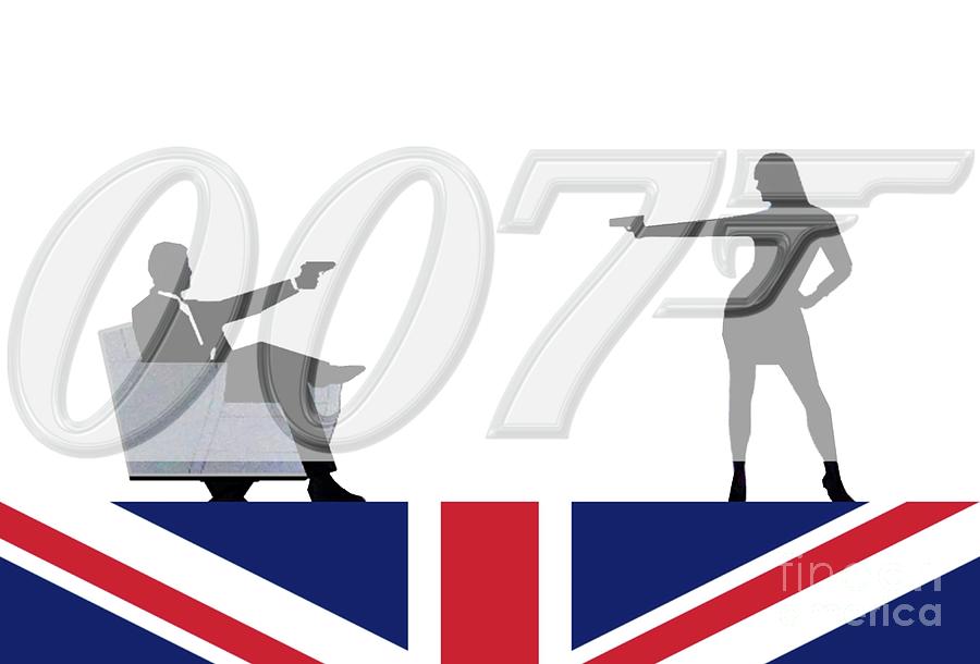 James Bond Digital Art - 007 Silhouette by John Lyes