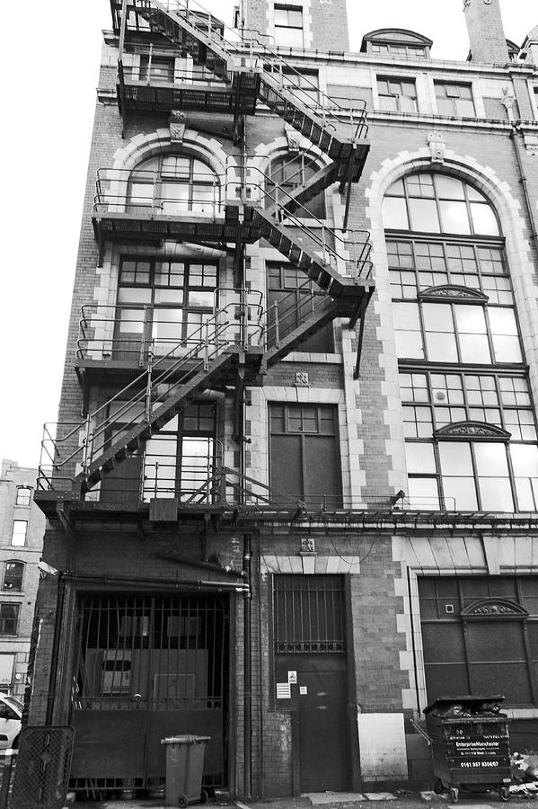 Manchester Photograph - 01--02-15  MANCHESTER. Fire Escape. by Lachlan Main
