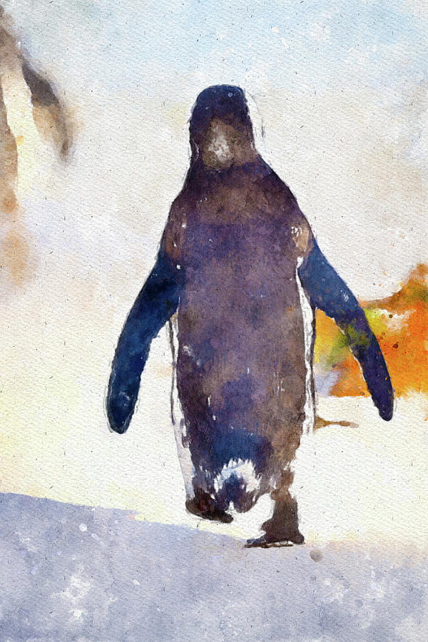 012 Back Penguin Watercolor Penguin Watercolor Painting Painting by Large Wall Art For Living Room 012 Back Penguin Watercolor Penguin Watercolor Painting Painting by Large Wall Art For Living Room