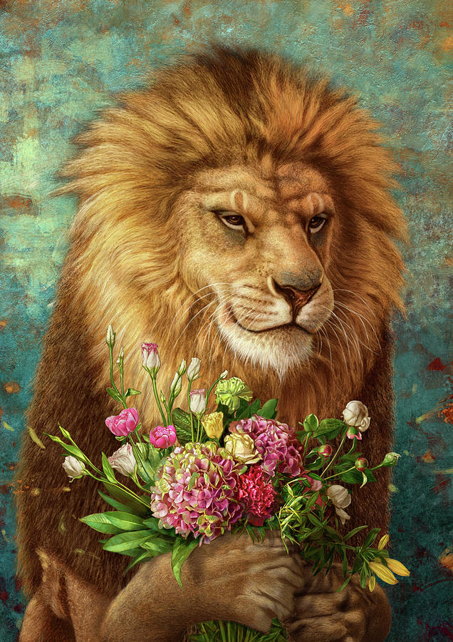 03. Lion in Love Painting by Tu Tu - Fine Art America