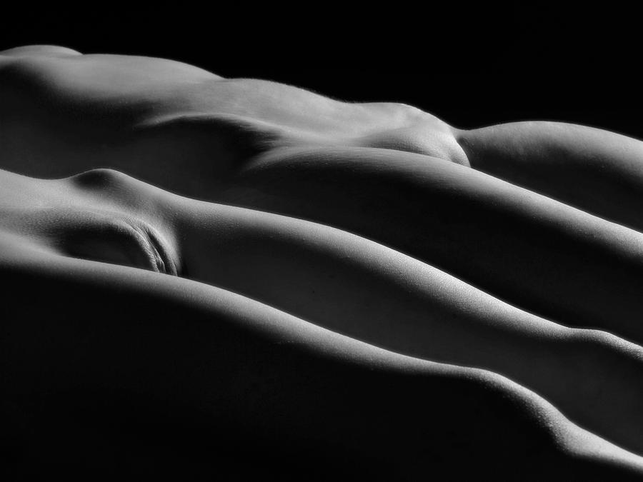 0851 Black White Nude Abstract Art by Chris Maher.