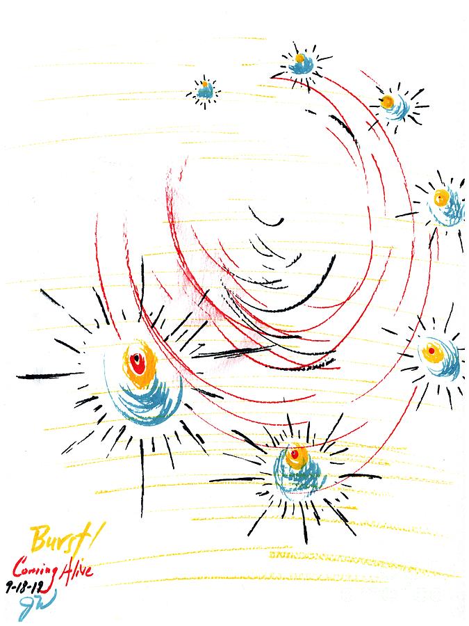 09-18-2019 Burst Coming Alive Drawing by Jason Winfrey