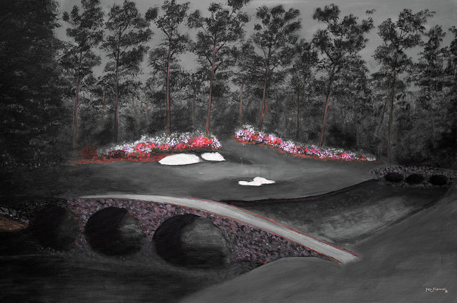12th Hole At Augusta National 2 Painting by Ken Figurski