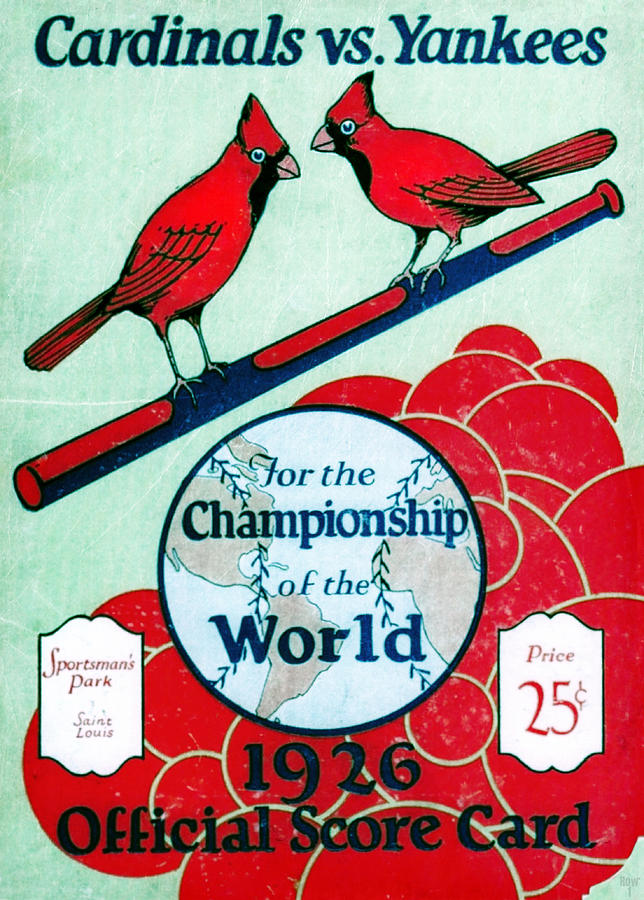 1926 World Series Score Card Mixed Media by Row One Brand