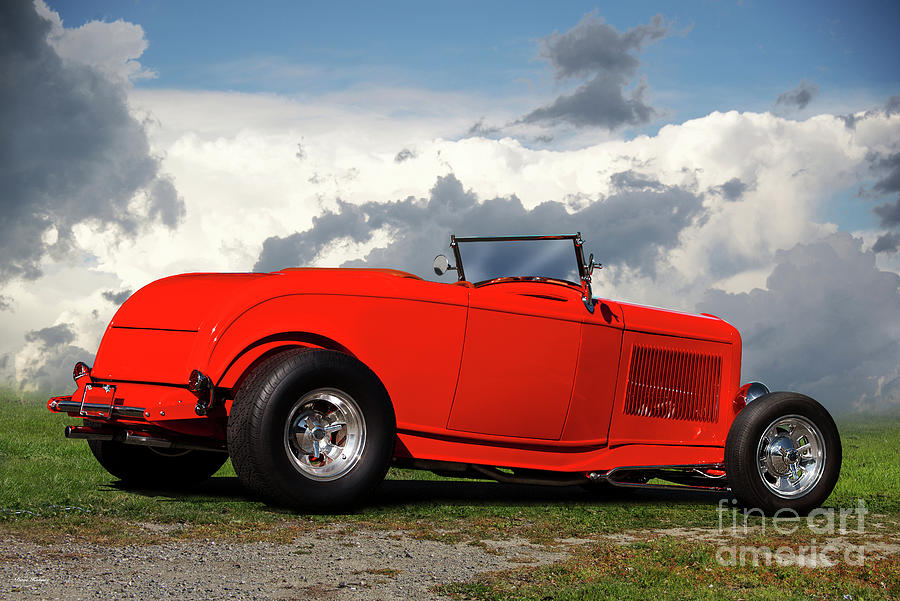 1932 Ford Very Red Roadster Photograph by Dave Koontz