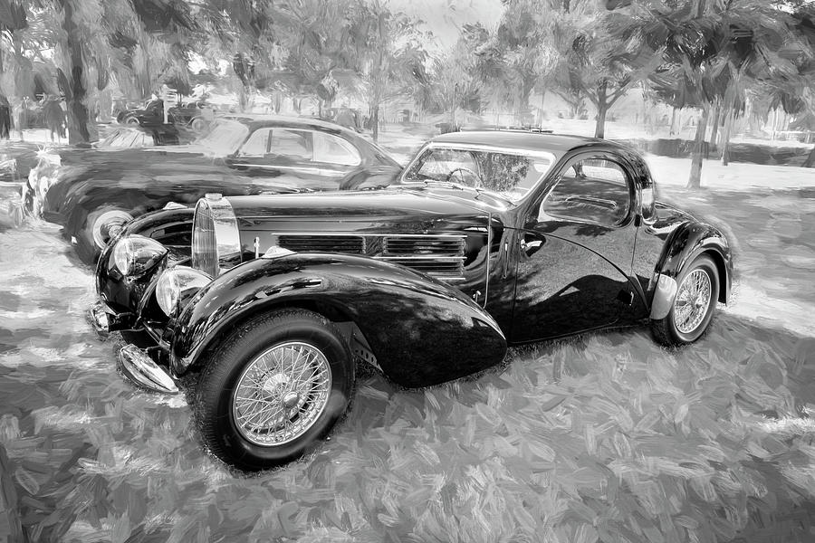 1938 Black Bugatti Type 57C Atalante X106 Photograph by Rich Franco