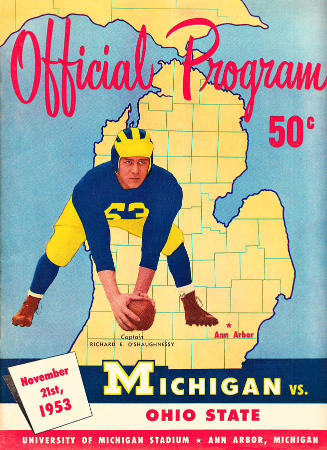 1953 Ohio State vs. Michigan Mixed Media by Row One Brand