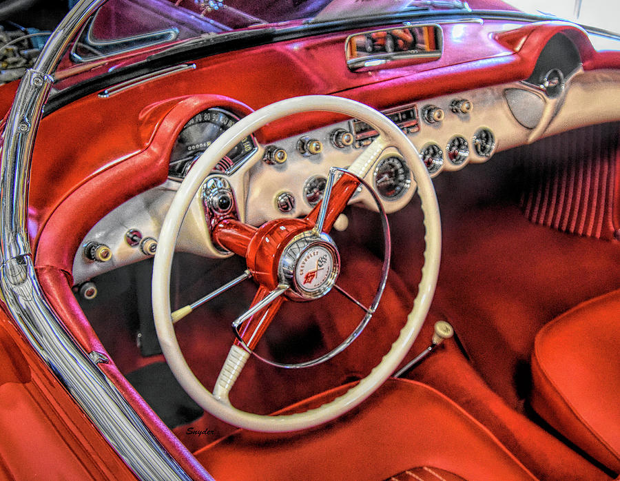 1954 Corvette Interior Photograph by Floyd Snyder