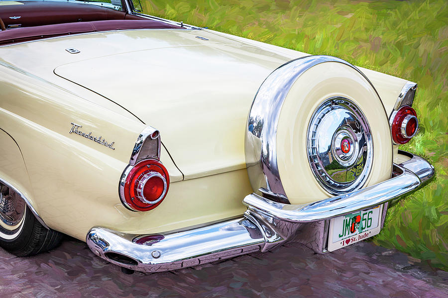 1956 Yellow Ford Thunderbird X118 Photograph by Rich Franco