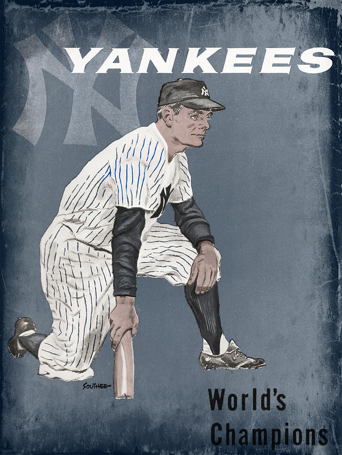 1958 New York Yankees Art Mixed Media by Row One Brand