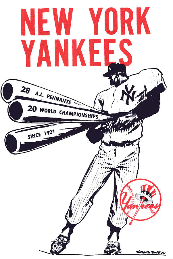 Framed 1950s New York Yankees MLB Vintage Mini Pennant 