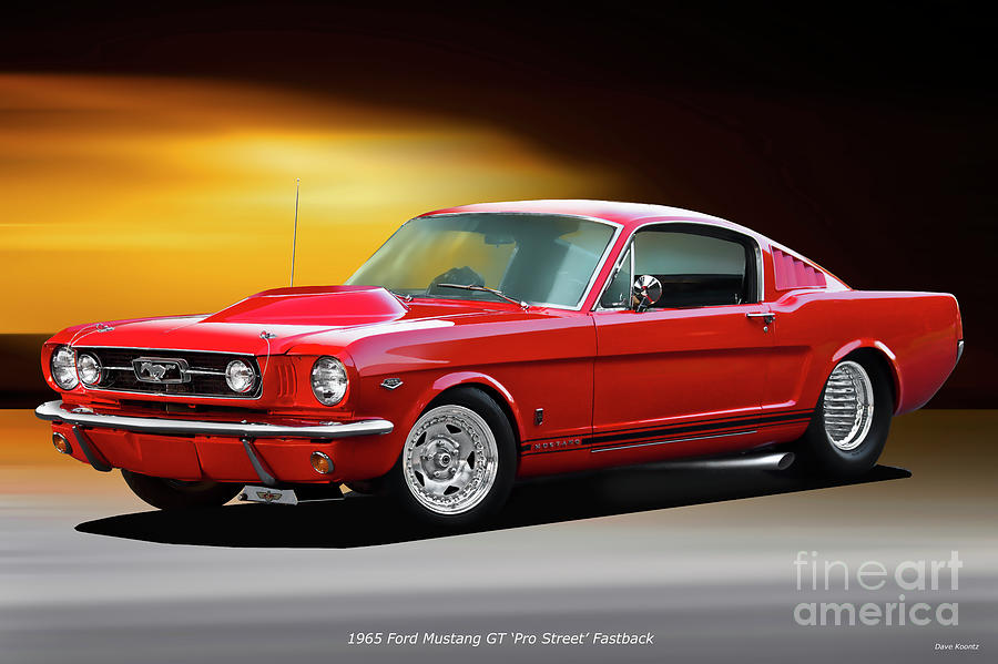 1965 Ford Mustang GT Pro Street Fastback Photograph by Dave Koontz