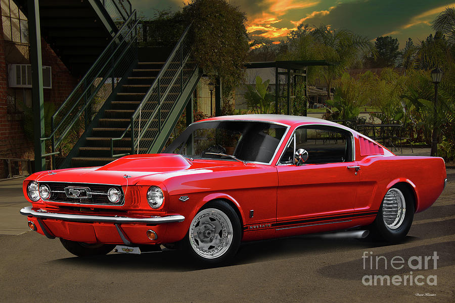 1965 Mustang Fastback Pro Street Photograph by Dave Koontz