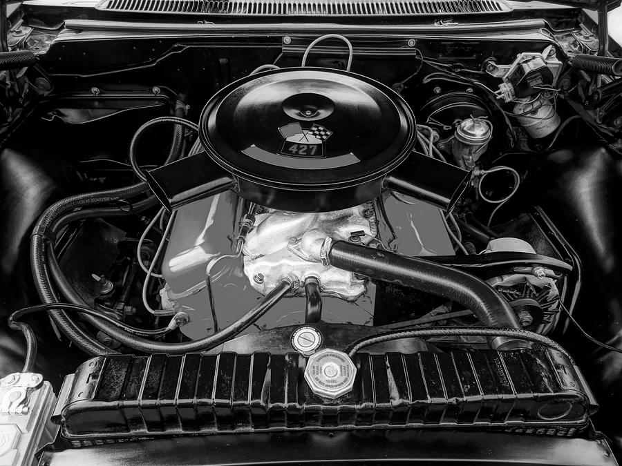 1967 Chevy Impala Engine Photograph by DK Digital | Pixels