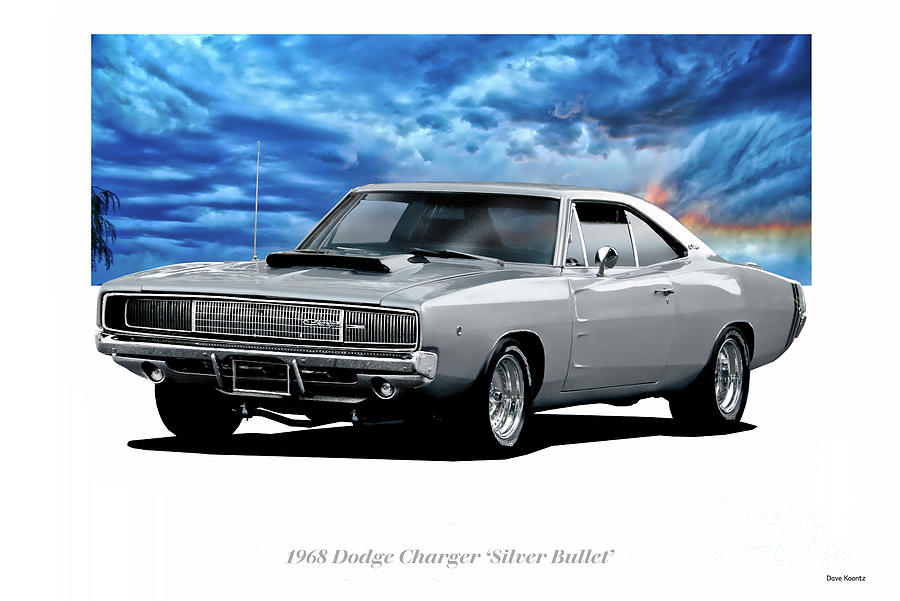 1968 Dodge Charger Silver Bullet Photograph by Dave Koontz