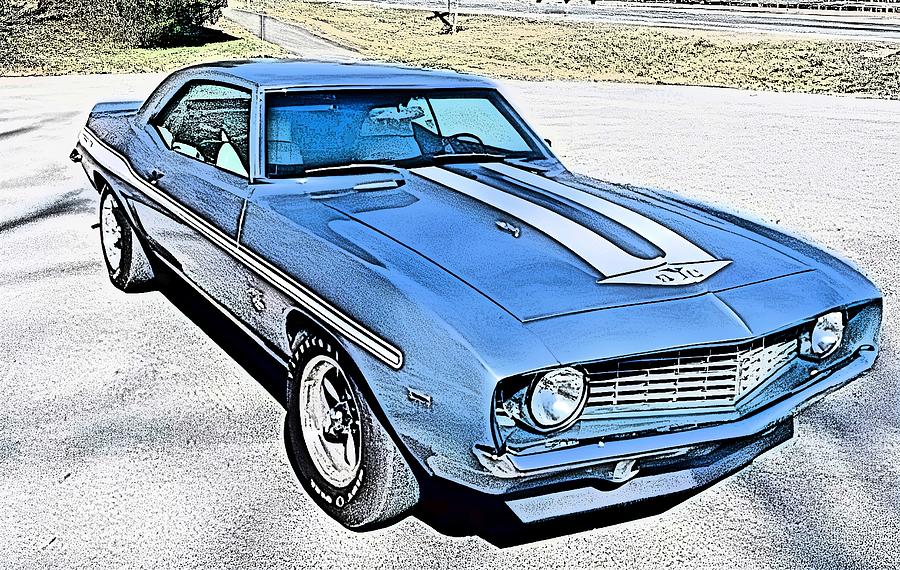 1969 Chevrolet Camaro Yenko Drawing by Mihai B - Fine Art America