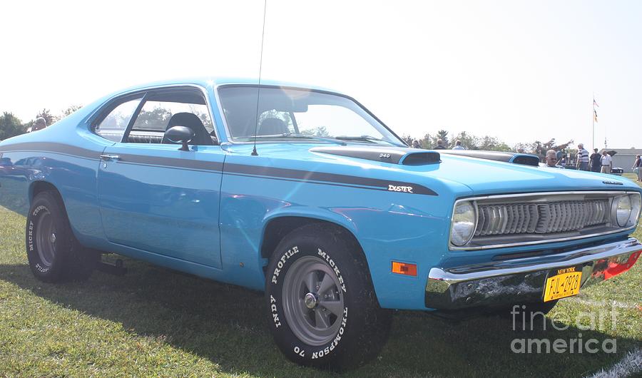 1971 Blue Plymouth Duster  Photograph by John Telfer