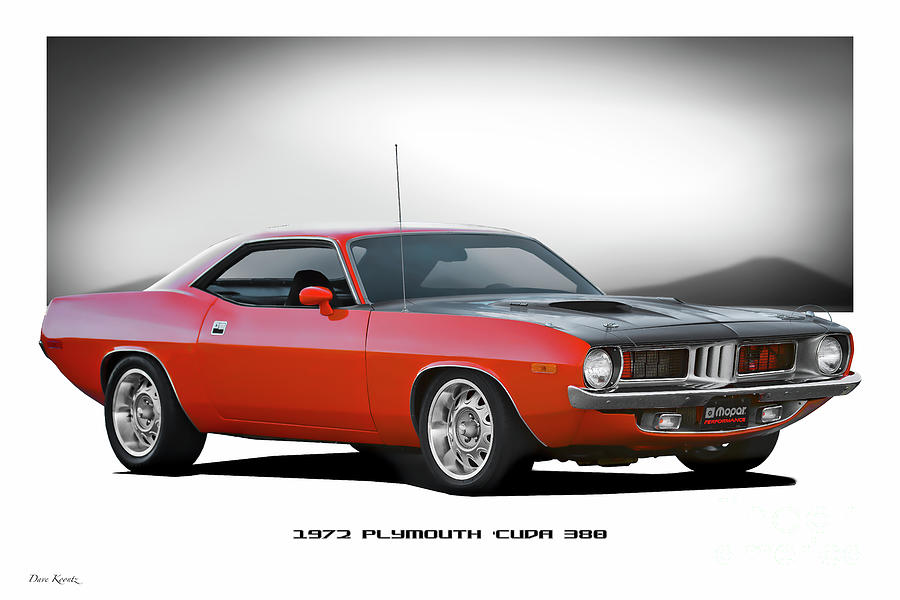 1972 Plymouth Cuda 380 Photograph by Dave Koontz