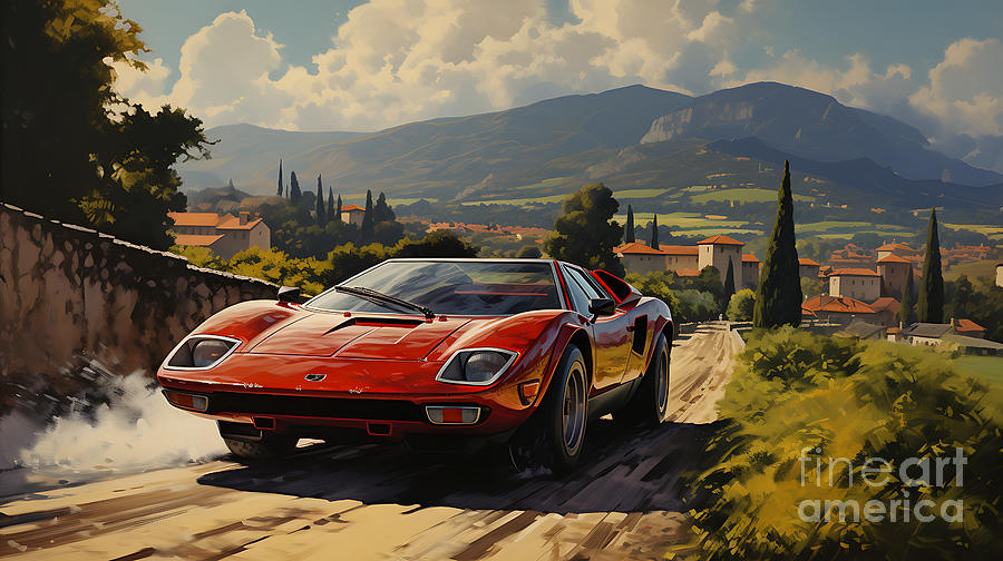 1978 Lamborghini Countach stunning topical cou by Asar Studios Painting ...