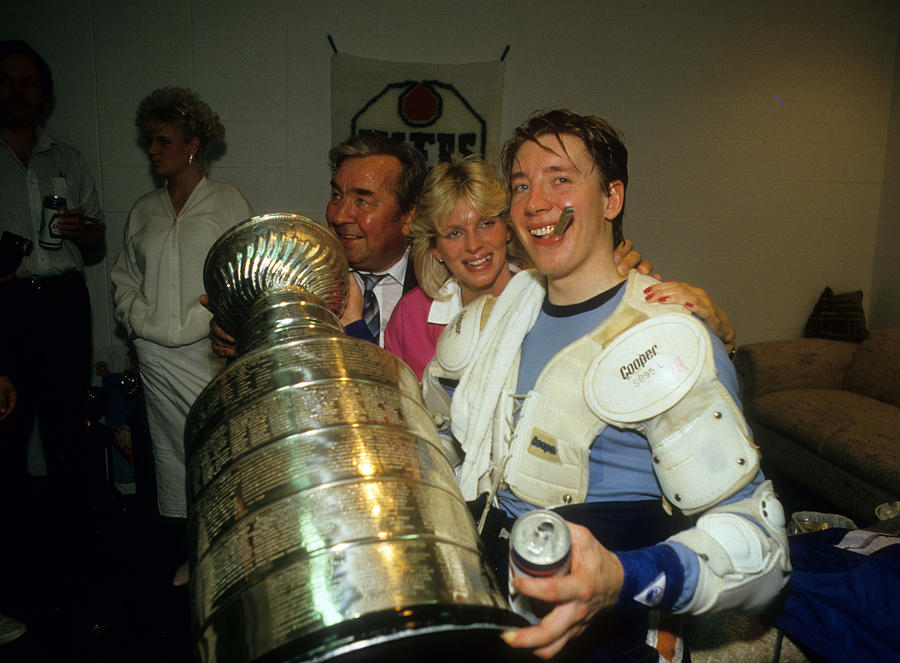 1985 Stanley Cup Finals - Game 5:  Philadelphia Flyers v Edmonton Oilers Photograph by B Bennett