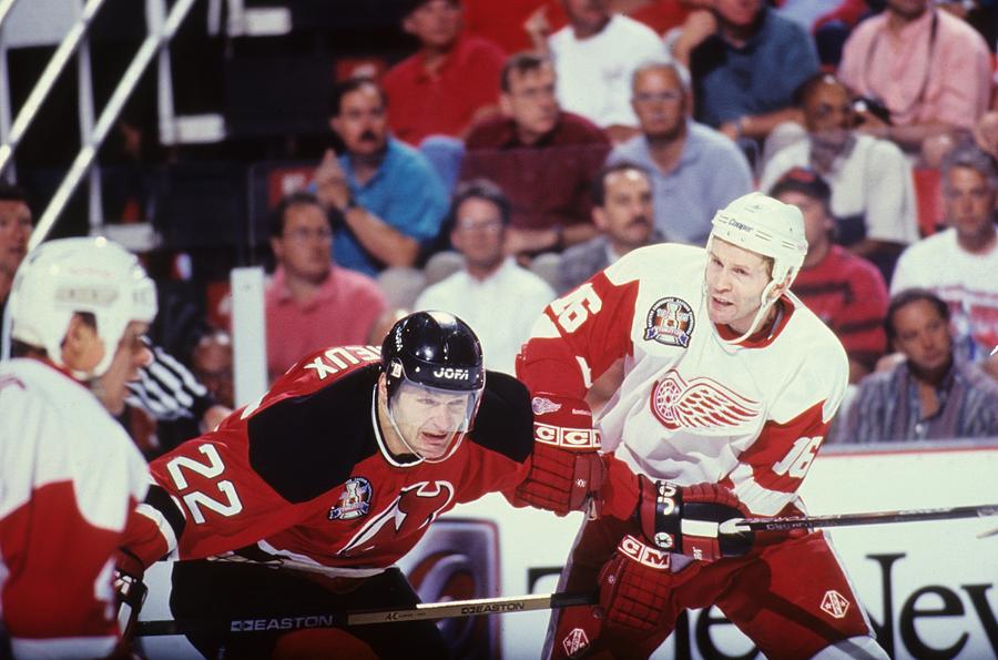 1995 Stanley Cup: New Jersey Devils v Detroit Red Wings Photograph by B Bennett