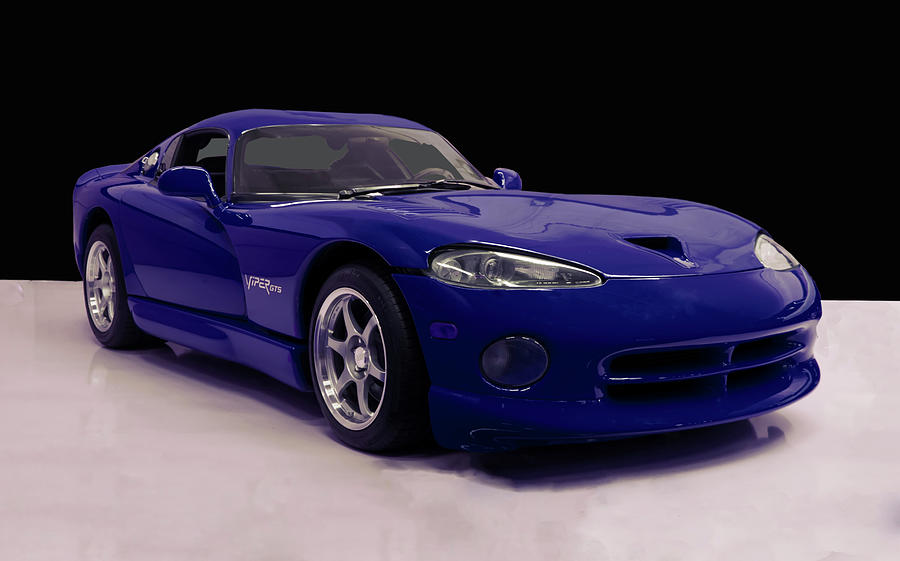 1997 Dodge Viper GTS blue Photograph by Flees Photos