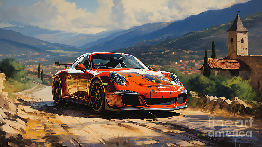1999 Porsche 911 Gt3 3.6l I6 Sports Car  Stunni By Asar Studios Painting