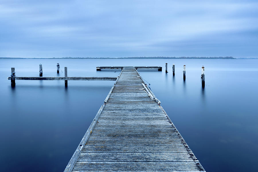 1, 2, 3 Blue Hour Jetty Photograph by Patrick Van Os
