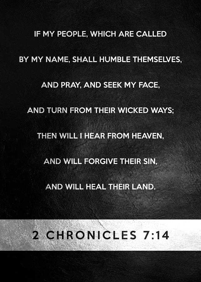 2 Chronicles 7 14 Bible Verse Wall Art Digital Art by Bible Verse