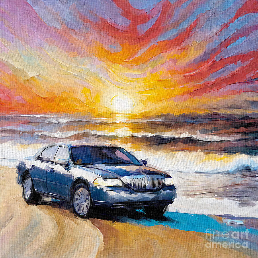 Sunset Painting - 2004 Lincoln Mark X Concept #1 by Armand Hermann
