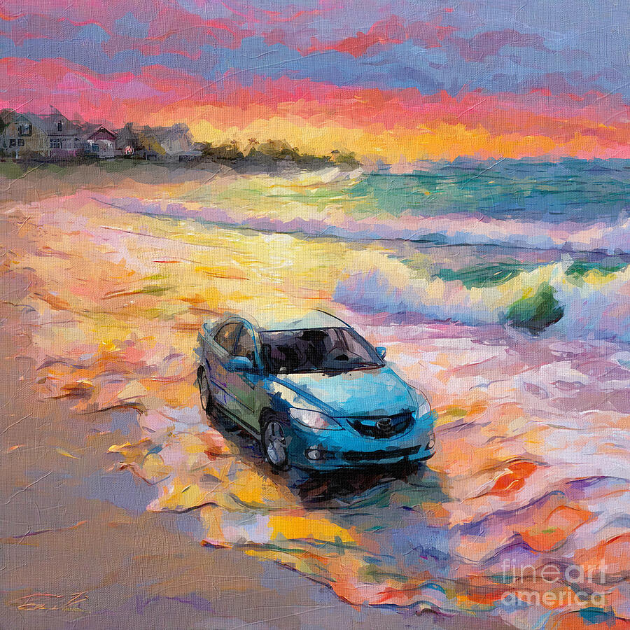Sunset Painting - 2004 Mazda 6 MPS #1 by Armand Hermann