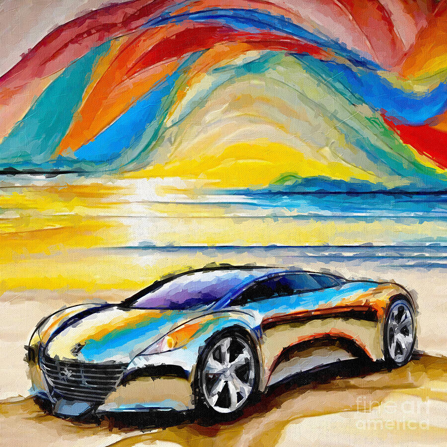 Abstract Painting - 2004 Peugeot 907 Concept #1 by Armand Hermann