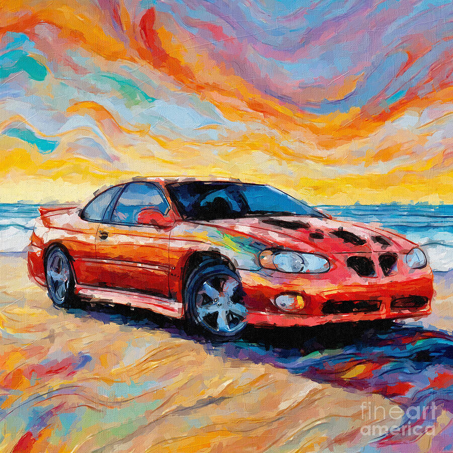 Sunset Painting - 2004 Pontiac GTO #1 by Armand Hermann
