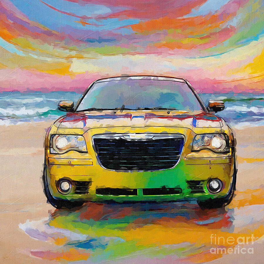 Sunset Painting - 2005 Chrysler 300C SRT8 #1 by Armand Hermann