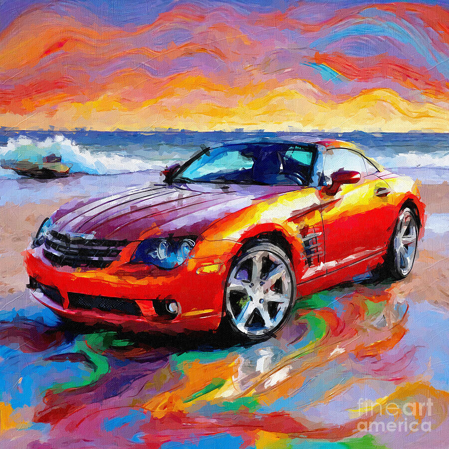 Beach Painting - 2005 Chrysler Crossfire SRT6 #1 by Armand Hermann