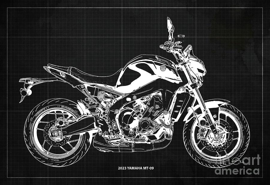 2015 Ducati Superbike 899 Panigale Blueprint,Dark Grey Background,Gift ...