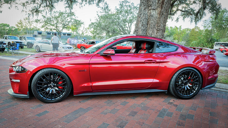 2019 Ruby Ford Coyote Mustang GT 50 X131 #1 Photograph by Rich Franco