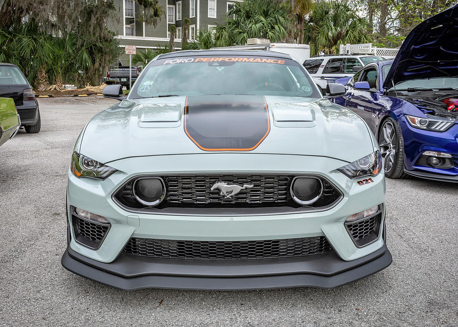 2021 Fighter Jet Gray Ford Mustang Mach 1 X118 #1 Photograph by Rich Franco