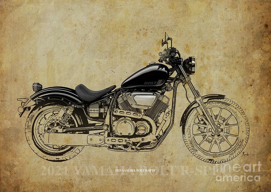 2021 Yamaha Bolt R-Spec Artwork,Original Art by Drawspots Drawing by ...