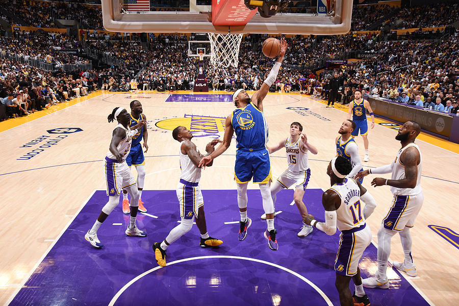 2023 NBA Playoffs - Golden State Warriors v Los Angeles Lakers #1 Photograph by Andrew D. Bernstein