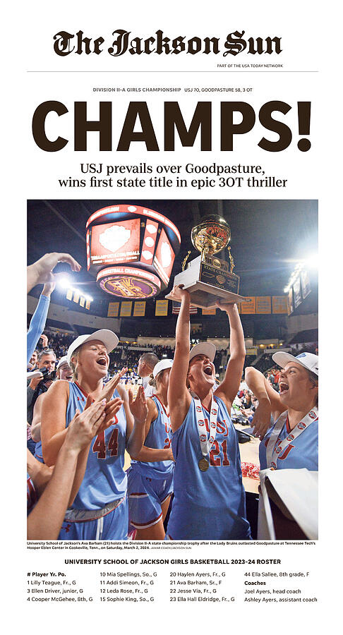 2024 Tennessee Division II Class A Girls Basketball State Championship Cover #1 Digital Art by Gannett