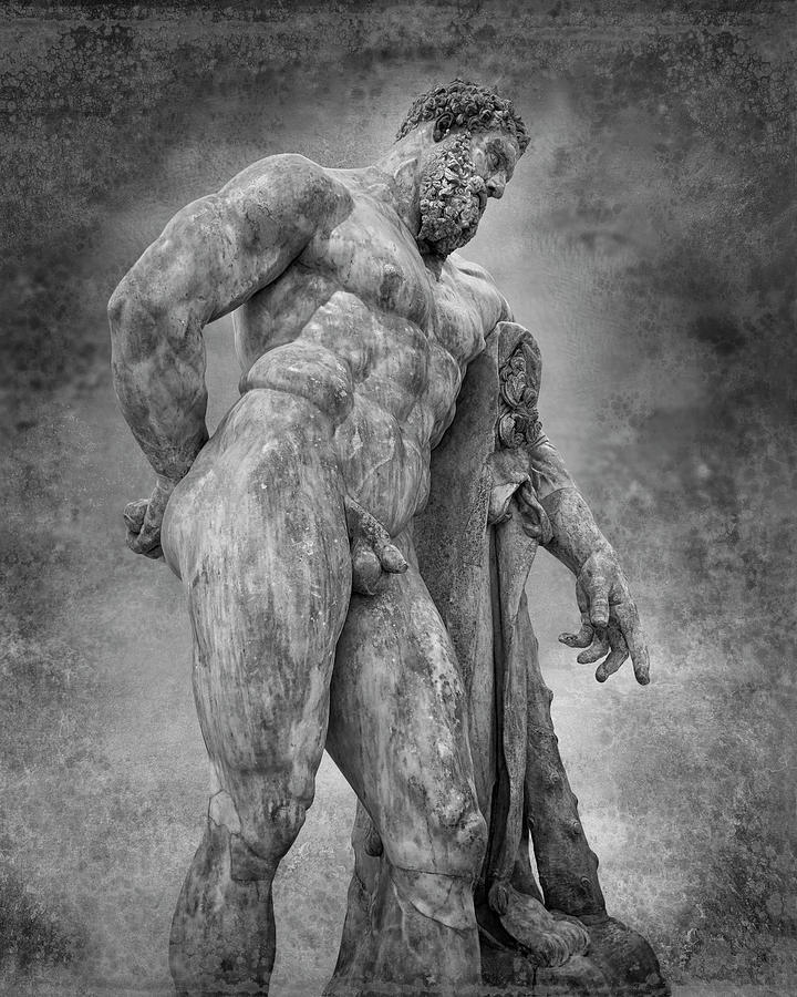 2nd century Roman Statue of Hercules wall art print by Photographer Paul E Williams  Sculpture by Paul E Williams