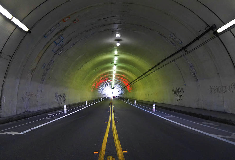 2nd Street Tunnel, Downtown Los Angeles, California Photograph by Yuval