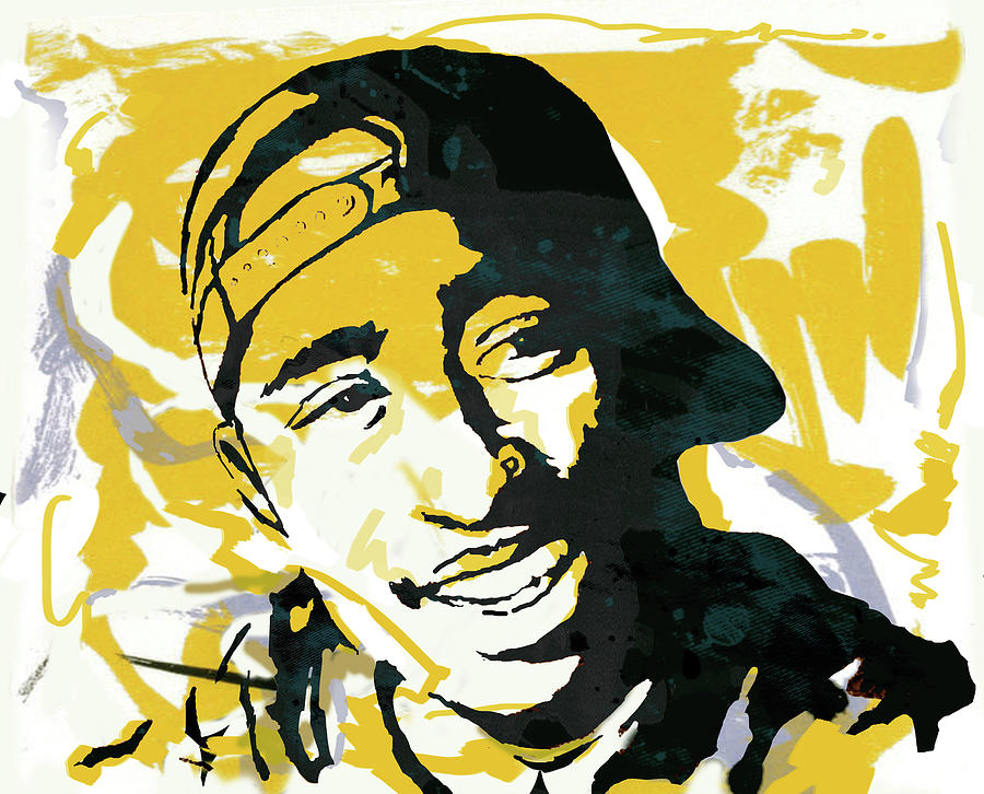 1996 Mixed Media - 2Pac Tupac Shakur pop arts poster #1 by Kim Wang