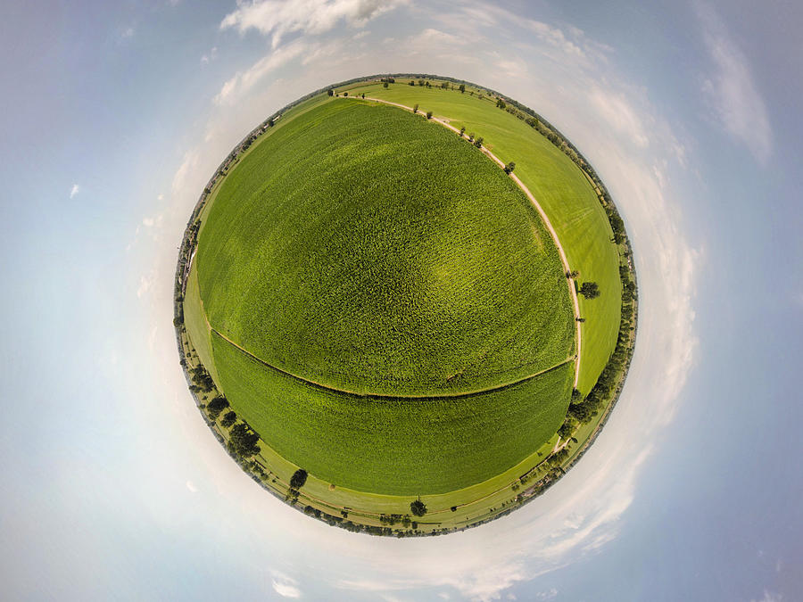 360° Panoramic View Of Corn Fields #1 Photograph by PJPhoto69