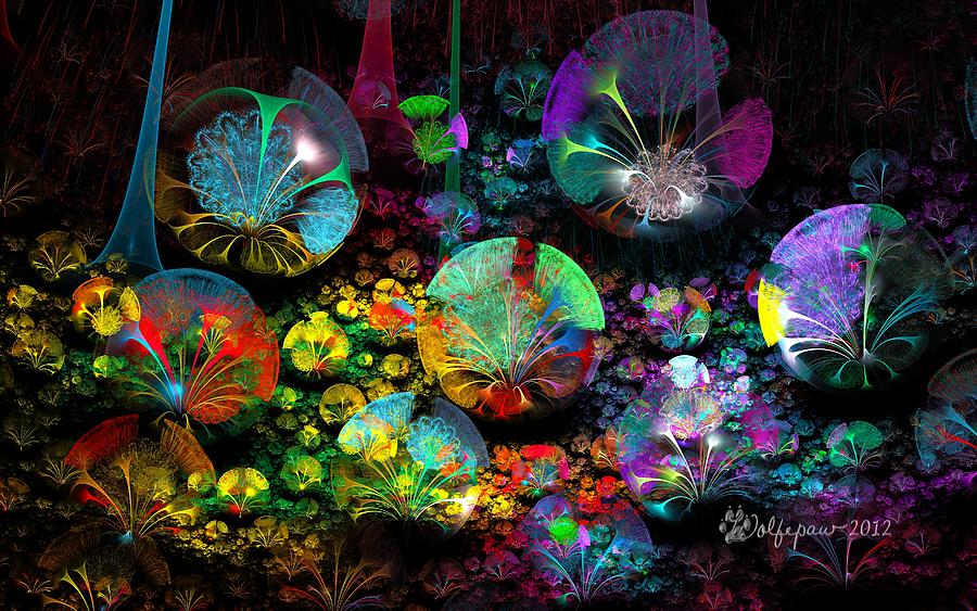 3D Bubble Garden #1 Digital Art by Peggi Wolfe