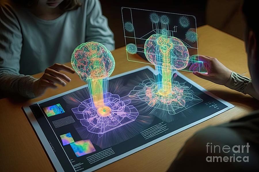 3D Touch Hologram Display for Education #1 Digital Art by Benny Marty