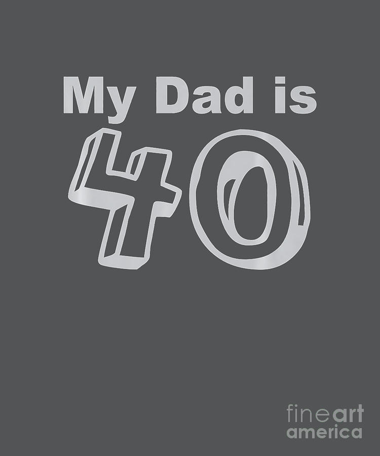 40th-birthday-my-dad-is-40-party-attire-for-kids-tapestry-textile-by